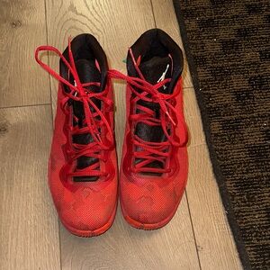 Jordan Red and Black Sneakers